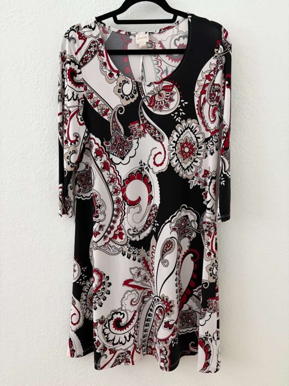Chico's Paisley Stretch Swing Dress